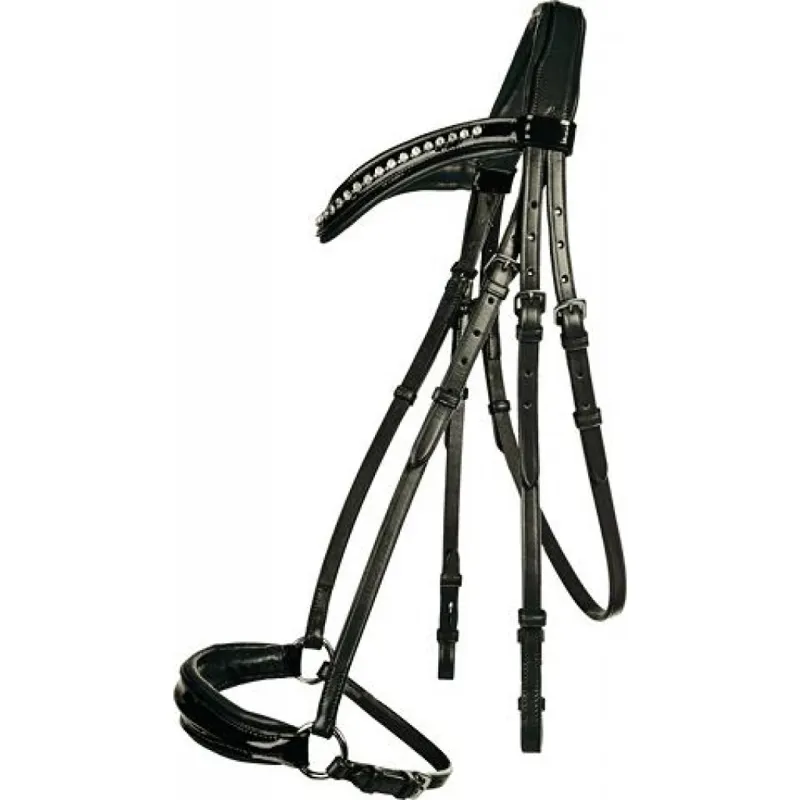 HKM Carolin Drop Bridle in Black-1